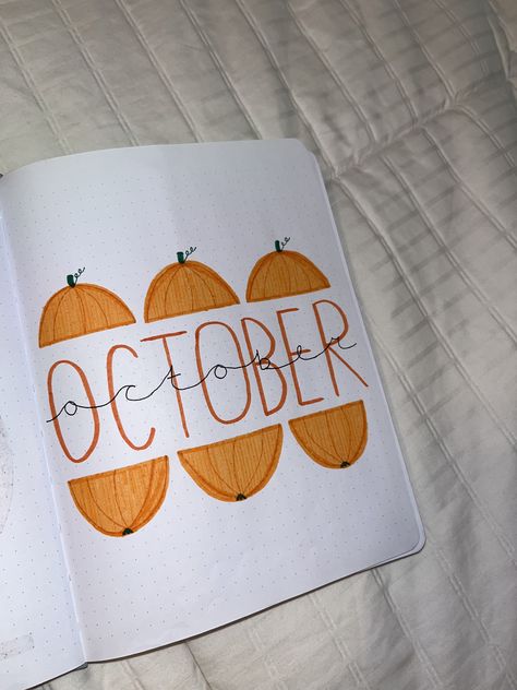 October bullet journal title page. Bullet journal ideas. Bullet journal theme. Bullet journal fall theme. Bullet journal for beginners. Pumpkin bullet journal. October Title Page Bullet Journal, 2024 Title Page, October Title Page, Bullet Journal Fall Theme, Pumpkin Bullet Journal, Thanksgiving Bullet Journal, Fall Journal Ideas, October Title, Fall Bullet Journal Ideas