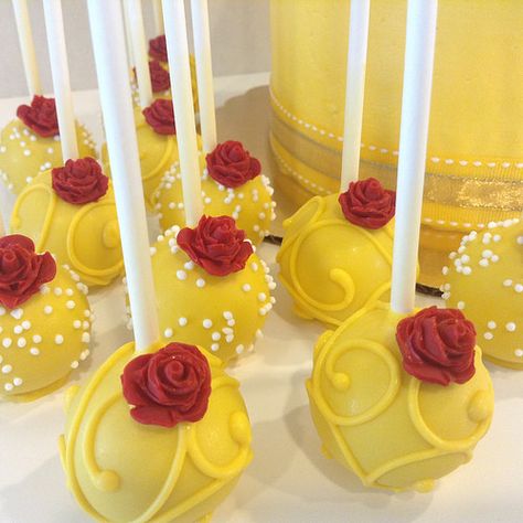 Beauty And The Beast Cakepops, Beauty And Beast Party Ideas, Bell Birthday Party Ideas Princess, Beauty The Beast Birthday Party, Beauty And The Beast 15 Theme, Beauty And The Beast Wedding Favors, Beauty And The Beast 3rd Birthday Party, Beauty And The Beast 2nd Birthday Party, Beauty And The Beast Bridesmaids Dresses