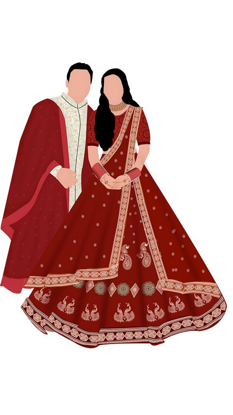 Bride Groom Caricature, Indian Bride And Groom Illustration, Bride And Groom Caricature, Caricature Wedding Invitations, Wedding Illustration Card, Couple Illustration Wedding, Bride And Groom Cartoon, Wedding Couple Cartoon, Digital Wedding Invitations Design