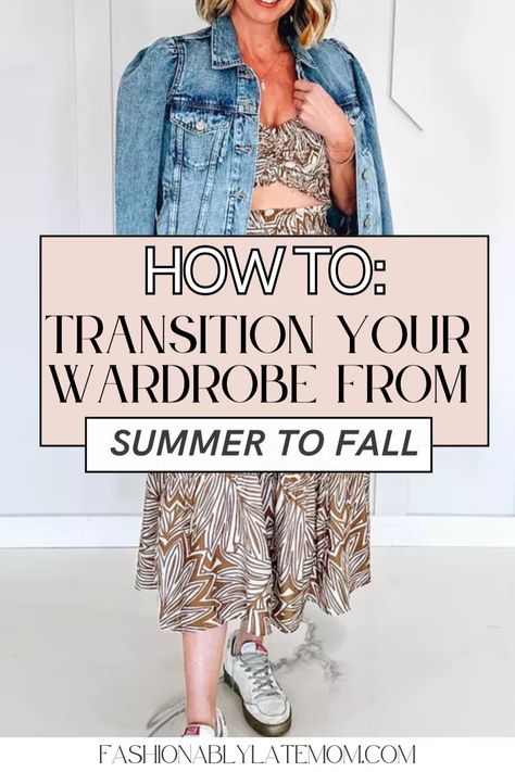 Get ready for the season change with our blog post on Women's Summer to Fall Transition Outfits. Discover stylish Early Fall Outfits and embrace the latest Fall Fashion Trends. Learn how to mix summer staples with fall essentials for Early Fall Fashion that keeps you looking chic and comfortable. Early Fall Outfits Late Summer, Summer Fall Transition Outfit, Fall Transition Outfits Casual, Summer To Fall Transition Outfits, Mom Style Fall, Early Fall Fashion, Latest Fall Fashion Trends, Season Change, Transitional Fashion