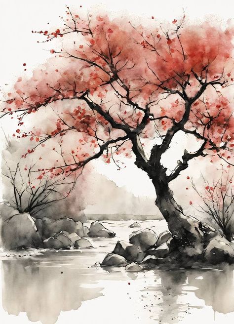 Saatchi Art is pleased to offer the painting, "Untitled No. 291," by Dmitry O, available for purchase at $230 USD. Original Painting: Digital on Paper. Size is 36 H x 24 W x 0.1 in. Tree Watercolor Painting, Watercolor Art Landscape, Diy Watercolor Painting, Watercolor Flower Art, 수채화 그림, Watercolor Art Lessons, Watercolor Trees, Painting Digital, Watercolor Inspiration