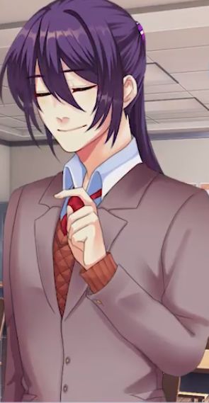 dis is yuki smiling (Yuri's genderbend version) Yuri Ddlc Genderbend, Doki Doki Literature Club Genderbend, Male Yuri Ddlc, Yuki Ddlc, Ddlc Male Version, Ddlc Genderbend, Yuri Doki Doki Literature Club, Yandere Oc, Yuri Ddlc