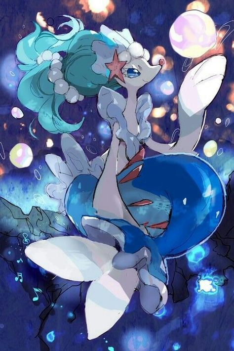 Pokemon Primarina, Underwater Background, Gijinka Pokemon, Pokemon Starters, Pokemon Pins, Pokemon Oc, Type Pokemon, Pokemon Memes, Pokemon Teams