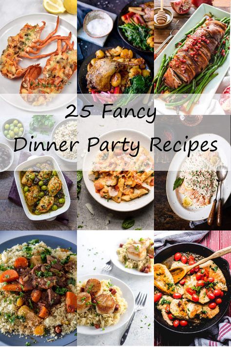 Dinner Party Recipes | WednesdayNightCafe.com Fancy Main Course, Dinner Party Main Course, Summer Dinner Party Menu, Dinner Party Entrees, Vegetarian Dinner Party, Dinner Party Mains, Easy Dinner Party Recipes, Party Entrees, Winter Dinner Party