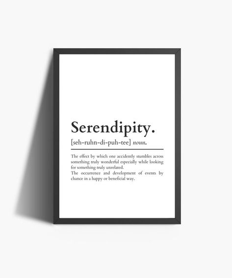 Serendipity Meaning, Serendipity Definition, Happy Birthday Soul Sister, Serendipity Quotes, Soul Sister Definition, Soul Sister Quotes, Sister Definition, Definition Quotes, Printable Wall Art Quotes