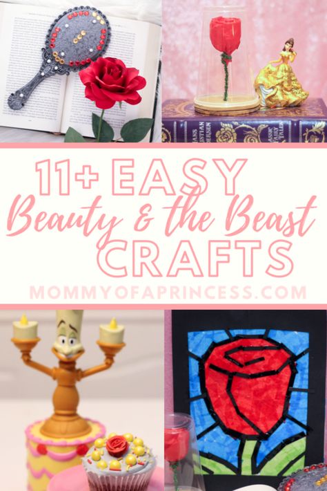 11+ Easy Beauty and the Beast Crafts {Disney Activities at Home} Disney Princess Magazine, Beauty And The Beast Crafts, Beauty And The Beast Diy, Disney Crafts For Kids, Disney Princess Wedding Dresses, Beauty And The Beast Art, Fairy Tale Crafts, Disney Activities, Princess Crafts