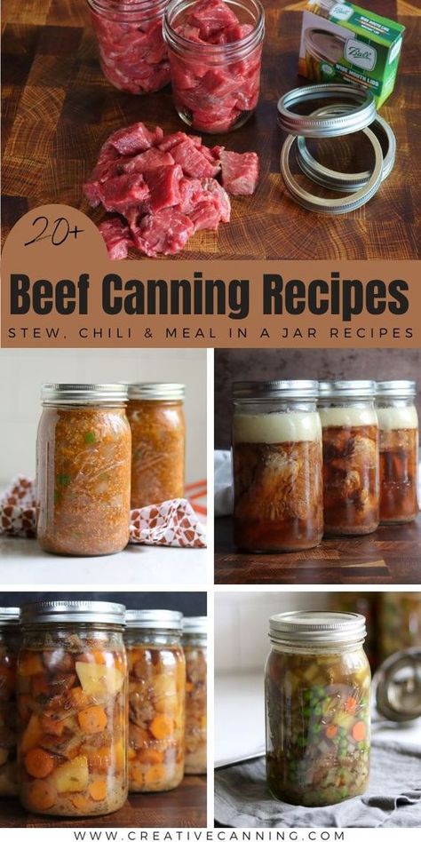 Beef Pressure Canning Recipes Canning Beef Barley Soup, Pressure Canning Beef Recipes, Canning Ground Beef Recipes, Canning Beef Recipes, Nesco Electric Pressure Canner Recipes, Nesco Pressure Canner Recipes, Pressure Canning Meals In A Jar, Canning Meals In A Jar Recipes, Canning Chili With Meat And Beans