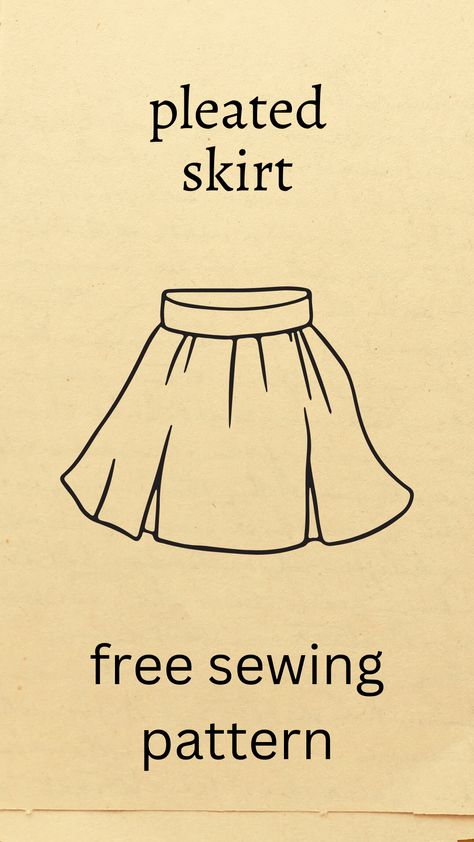 Pleated Mini Skirt Pattern Sewing, How To Make A Pleated Skirt, Pleated Skirt Pattern Free, Free Skirt Patterns For Women, A Line Skirt Pattern Free, Skirt Patterns Sewing Free, Pleated Skirt Sewing Pattern, Skirt Sewing Pattern Free, Mini Skirt Sewing Pattern