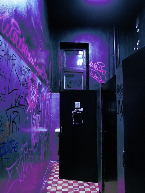 #retro #punk #aesthetic #graffiti #purple Purple Dystopian Aesthetic, Victorian Punk Aesthetic, Punk Purple Aesthetic, Pastel Punk Aesthetics, Purple Apocalypse Aesthetic, Purple Punk Aesthetics, Colorful Punk Aesthetic, Space Punk Aesthetic, Purple Rockstar Aesthetic