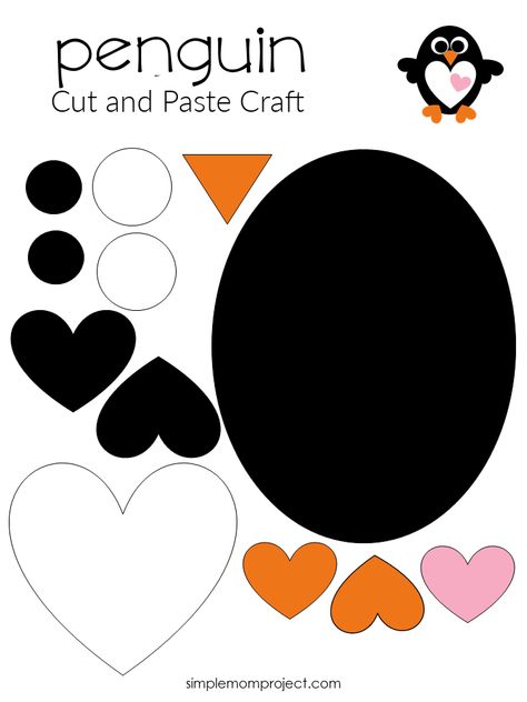 Kids Penguin Crafts are simply the cutest around - so here’s your chance to add him to your kids craft collection! This free printable Heart Penguin Craft is awesome fun for toddlers having a crafty morning homeschooling or preschoolers enjoying a paper printable art project. Heart Penguin crafts make adorable diy cards for all occasions or colorful pin up decorations. Click here to get your free printable Heart Penguin Craft today! #Penguincrafts #Penguinprintable Heart Penguin Craft, Valentines Day Templates Free Printables, Penguin Valentine Card, Valentine Penguin, Penguin Project, Diy Penguin, Valentines Day History, Valentine History, Valentines Bricolage