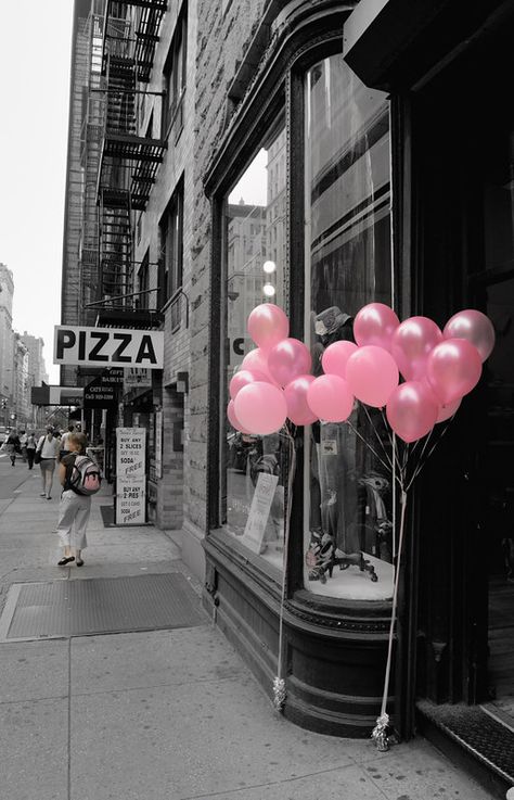 Pink Balloons | Bailey Blvd Studios | Flickr Color Splash Photography, Black And White Photo Wall, Bedroom Wall Collage, Tumblr Rooms, Black And White Picture Wall, Pink Photo, Gray Aesthetic, Picture Collage Wall, Pastel Pink Aesthetic