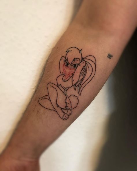 Bugs And Lola Tattoo, Women Tattoos Arm, Sum Tattoos, Lola Bunny Tattoo, Lola Tattoo, Looney Tunes Tattoo, First Tattoo Ideas, Barbie Tattoo, Persian Tattoo