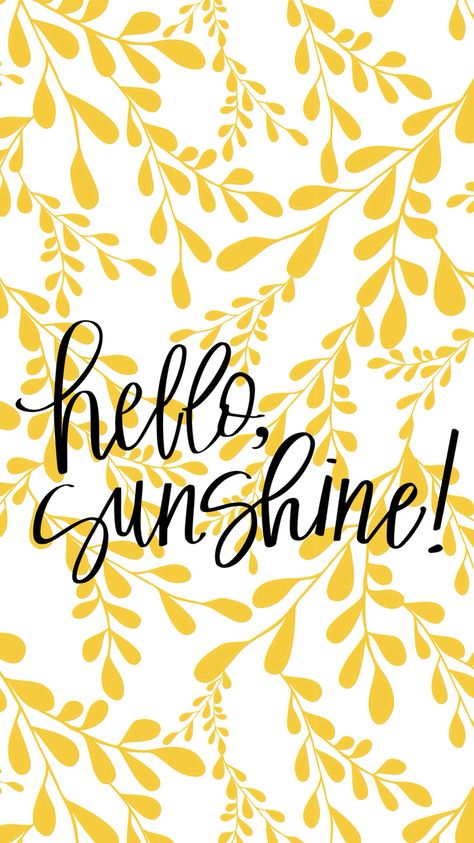 Hello sunshine Sunshine Wallpaper, Diy Poster, Phone Wallpaper Boho, Hello Sunshine, Black And Yellow, Image Hd, Iphone Background, The Words, Wallpaper Quotes