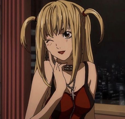 Dark Blonde, Misa Amane Profile Picture, Light And Misa, Misa Amane, Anime Accessories, Alt Girl, Fictional Crushes, Cartoon Profile Pics, Girl Icons