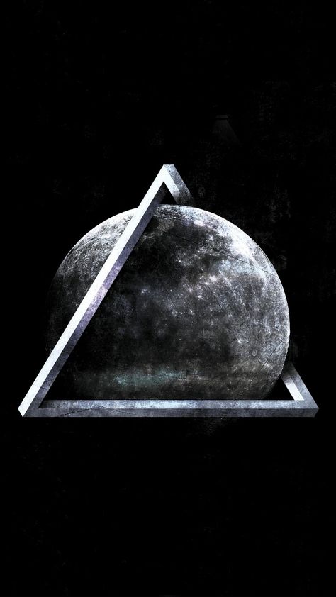 A Triangle & the Moon Triangle Moon Tattoo, Triangle Symbol, Tattoo 2024, Evil Tattoos, Dark Moon, Sun And Stars, Art Characters, Logo Ideas, Pink Floyd