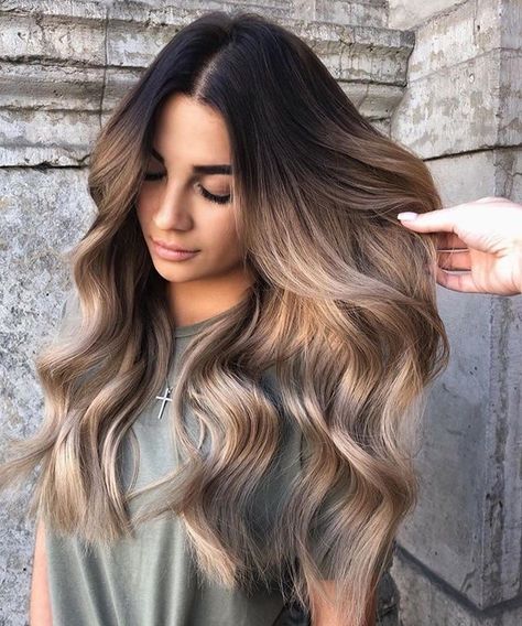 Ombre Melt Hair, Winter Ombre Hair Color For Brunettes, Ombre Hair Dark To Light, Dark To Light Balayage, Brown Hair Dyed Blonde, Hair Dos For Medium Hair, Brown And Blonde Ombre, Ombre Long Hair, Brown Blonde Balayage