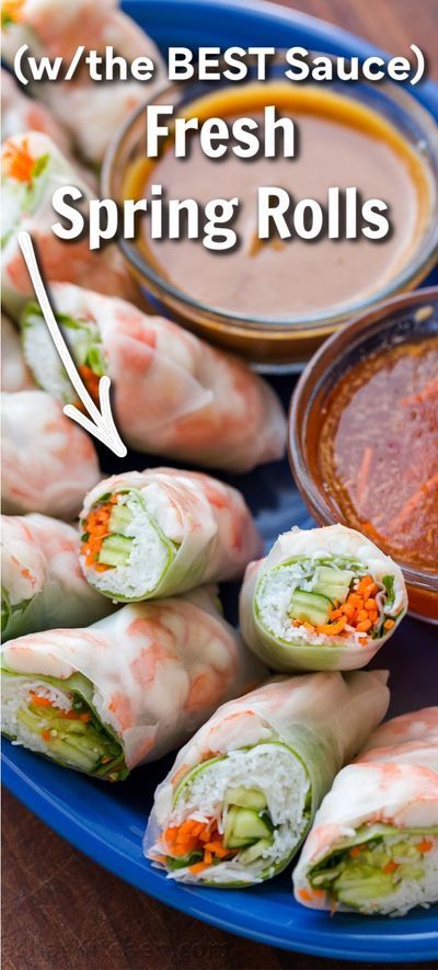 Spring Roll Peanut Sauce, Spring Rolls Recipe Shrimp, Fresh Spring Rolls Recipe, Vietnamese Fresh Spring Rolls, Shrimp Spring Rolls, Shrimp Rolls, Fresh Spring Rolls, Cibo Asiatico, Spring Roll Recipe