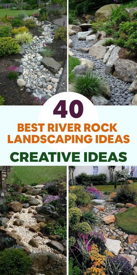 Decorate your garden and turn it into a natural look by adding the river rock landscaping. River rocks have a significant role in garden landscapes. This River Rocks Landscaping Edging, Chicken Coop Designs Diy, Irrigation System Diy, River Rock Landscaping Ideas, Water Wise Landscaping, Beautiful Succulents, Grow Avocado, River Rock Landscaping, Rock Landscaping Ideas