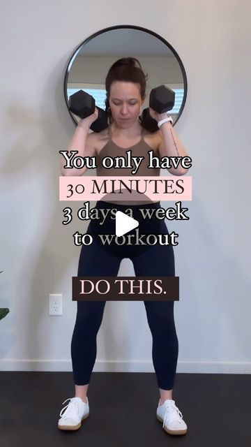 321 Workout Method, 30 Minute Gym Workout, 3 Day Workout Plan For Women, Easy Workouts To Do At Home, 3 Day Workout, Week Of Workouts, 30 Min Workout, Simple Workout Routine, Weekly Workout Schedule