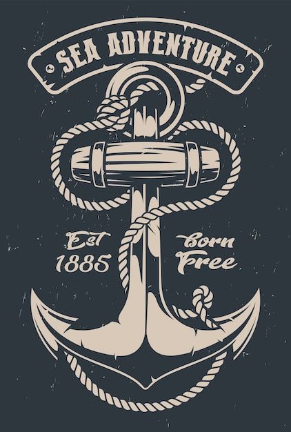 Seaman Wallpaper Aesthetic, Anchor Illustration, Anchor With Rope, Anchor Wallpaper, Anchor Rope, Anchor Tattoos, Bag Illustration, All Elements, Dragon Ball Super Artwork