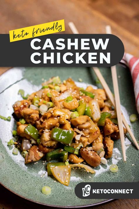 Keto Cashew Chicken, Easy Cashew Chicken Recipe, Keto Chinese, Keto Entrees, Cashew Chicken Recipe, Cashew Chicken, Ketogenic Diet Meal Plan, 15 Minute Meals, Keto Foods