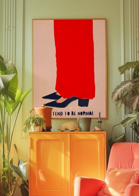 Trendy Woman Poster, Typography Print, Retro Wall Art, Maximalist Art Print, Vintage Poster, Psychedelic Art, Y2K Apartment Poster, Shoes Poster, Preppy Print, Maximalist Wall Art, Dorm Room Decor, Trippy Poster, Kitchen Wall Decor, Dopamine Decor, Eclectic Art Decorate your home or office with an easy way. You can print at your home , at your local prin...#Embracing #an #Outdoor #HomeDecorating #Charm #Your #Eclectic #Eclectic #Transforming #into #HomeInspiration #Oasis #Apartment #HomeIdeas Red Home Aesthetic, Eclectic Paintings, Maximalist Interior Design, Wall Art Eclectic, Maximalist Art, Woman Poster, Art Eclectic, Maximalist Wall, Dopamine Decor