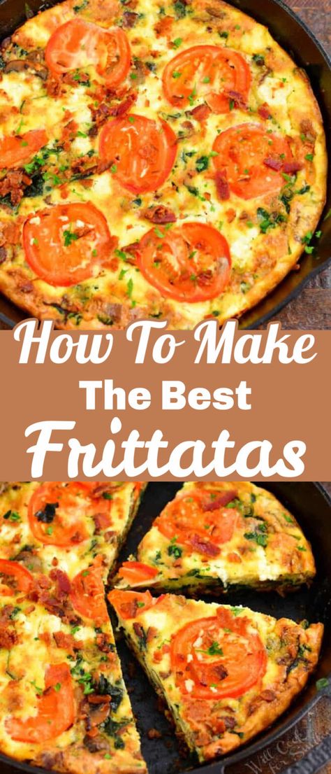 Frittata is a great breakfast egg dish that's soft, silky, creamy, and loaded with meats and vegetables that you love. It's completely customizable, so you can both add and take away certain ingredients to best fit your tastes. This classic breakfast entrée comes together in just half an hour! Best Frittata, Breakfast Fritatta, Fritata Recipe, Breakfast Frittata, Frittata Recipe, Todays Menu, Classic Breakfast, Frittata Recipes, Comfort Soup