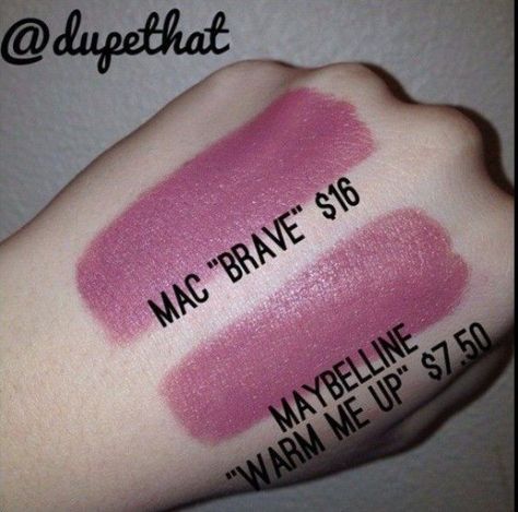 MAC Brave Lipstick Dupes - All In The Blush Mac Brave Lipstick, Mac Brave, Mac Lipstick Swatches, Matte Lipsticks, Makeup Guide, Lipstick Swatches, Makeup Swatches, Drugstore Makeup, I Love Makeup