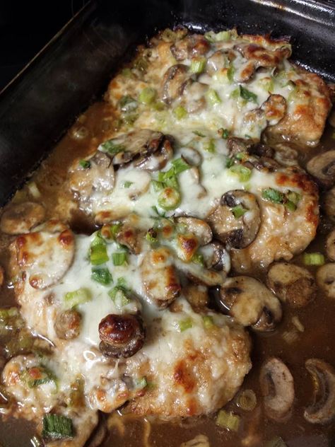 Chicken Lombardy-id#358366- by Budget101.com Chicken Lombardy Recipes, Chicken With Mushrooms, Chicken Lombardy, Seared Chicken Breast, Chicken Breasts, Green Onions, Chicken Dinner, Chicken Broth, Chicken Dishes