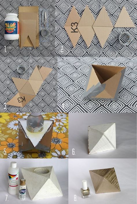 Geometrico Diy Concrete Planters, Geometric Planter, Cement Diy, Concrete Diy Projects, Cement Art, Astuces Diy, Concrete Crafts, Concrete Projects, Cement Crafts