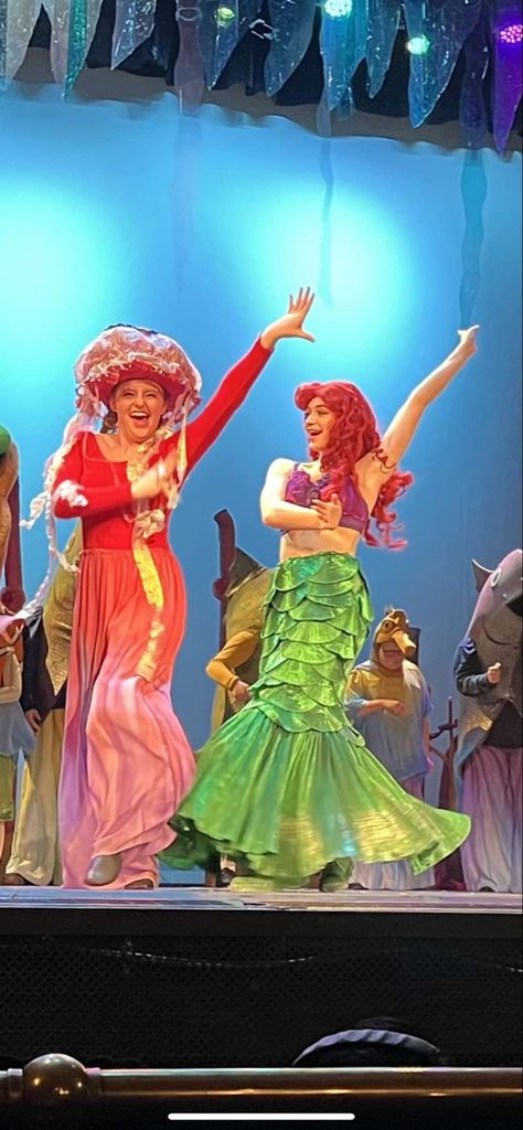 The Little Mermaid Set Design, Adult Mermaid Costume Diy, Little Mermaid Musical Costumes, Little Mermaid Musical, Flounder Costume, Under The Sea Costumes, Adult Mermaid Costume, Sea Creature Costume, The Little Mermaid Musical