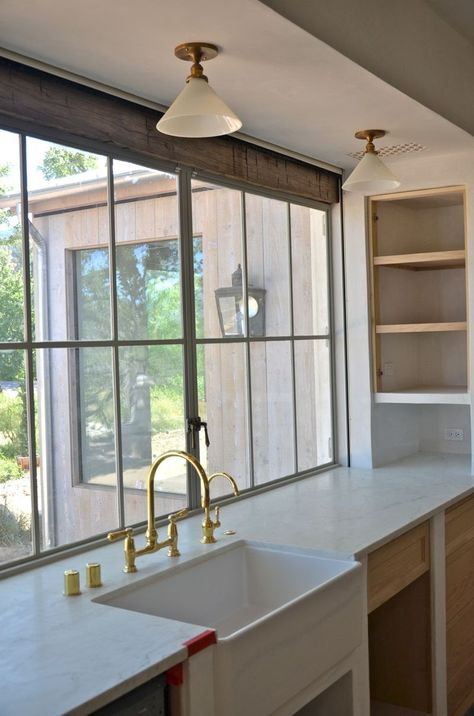 Kitchen Window Over Sink, Window Over Sink, Kitchen Sink Window, Patina Farm, Over Sink, Up House, Wood Countertops, Counter Space, Trendy Kitchen