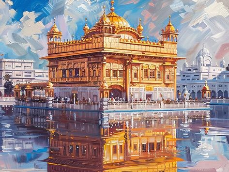 Gurudwara Sikh Art Golden Temple Poster Unframed Sikh Wall Art Sikhism Gurudwara Sahib Wallpaper Sikh Gift Home Decor Sikh Art Oil Painting - Etsy Norway Gurudwara Sahib Wallpaper, Gurudwara Sahib, Watercolor Reference, Temple Poster, Temple Wall Art, Sikh Art, Golden Temple Amritsar, Harmandir Sahib, Temple Photography