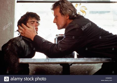 Download this stock image: The Hitcher (1986) Rutger Hauer , C Thomas Howell     Date: 1986 - KGMA5C from Alamy's library of millions of high resolution stock photos, illustrations and vectors. The Hitcher 1986, Dead Silence, C Thomas Howell, The Hitcher, 80’s Men, Thomas Howell, Rutger Hauer, Travel Money, Bad Guys