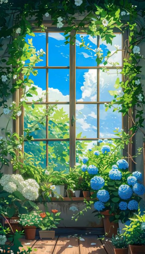 Cute Cartoon Scenery, Ghibli Summer Wallpaper, Greenhouse Wallpaper Iphone, Studio Ghibli Background Art, Nature Cartoon Wallpaper, Dreamy Artwork Wallpaper Aesthetic, Anime Nature Aesthetic Wallpaper, Studio Ghibli Background Wallpapers, Aesthetic Scenery Drawing