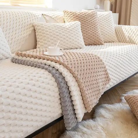 Sofa Arrangement, Small Sectional Sofa, Plush Furniture, Sectional Couch Cover, Sofa Protector, Bantal Sofa, Plush Sofa, Slip Covers Couch, Beautiful Sofas