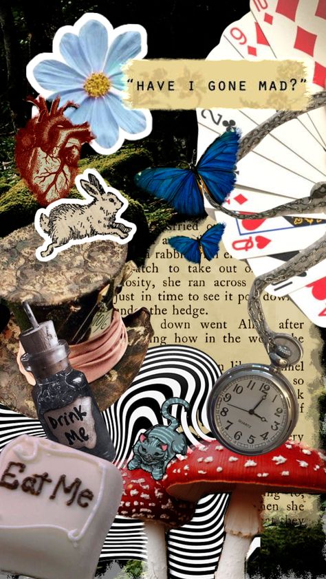 #collage #aesthetic #wonderland #collage #cottagecore #fairytale #aliceinwonderland #madhatter #slay #moodboard Wonderland Background Aesthetic, Alice In Wonderland A Level Art, Alice In Wonderland Moodboard, Wonderland Moodboard, Fairytale Collage, Alice In Wonderland Collage, Alice In Wonderland Wallpaper, Alice In Wonderland Crafts, Wonderland Aesthetic