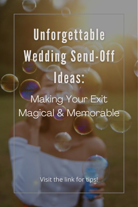 Planning your wedding send-off? Discover unique and creative ideas to make your exit unforgettable! From sparklers to paper lantern releases, check out our blog for ideas to create a meaningful and cherished wedding send-off. #WeddingSendOffIdeas #UnforgettableExits #MagicalMoments Wedding Send Off Ideas Nighttime, Wedding Send Off Ideas, Send Off Ideas, Bubble Station, Creative Ideas To Make, Petal Toss, Wedding Send Off, Sparkler Exit, Wedding Lanterns