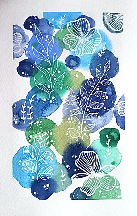 Modele Zentangle, Introduction Page, Diy Watercolor Painting, Abstract Watercolor Art, Watercolor Paintings Easy, Watercolor Flower Art, Watercolor Painting Techniques, 수채화 그림, Watercolor Art Lessons