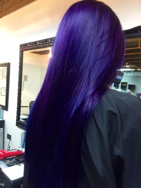 Violet with Blue pravana hair #stylistsarahphall Light Purple Hair Dye, Permanent Purple Hair Dye, Purple Hair Dye, Light Purple Hair, Dark Purple Hair, Dyed Hair Purple, Violet Hair, Dyed Hair Inspiration, Pinterest Hair