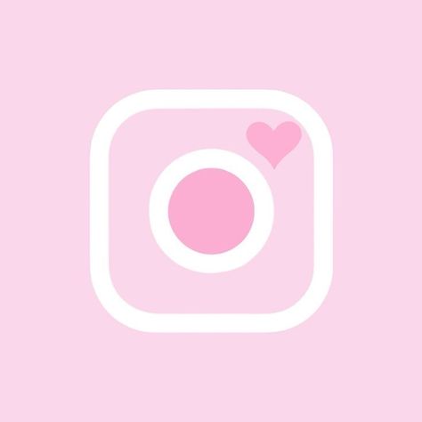 Pink Heart Icon App, Apps Logo Aesthetic Pink, Instagram App Icon Pink, Instagram Icon Pink, Uraraka Aesthetic, Pink Instagram Icon, App Fonts, App Covers Aesthetic, Pink App Icons Aesthetic