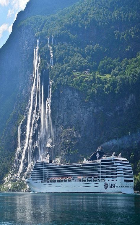 Geiranger,Norway Honningsvag Norway, Geiranger Norway, Nordic Travel, Lofoten Islands Norway, Lofoten Islands, Visit Norway, Dream Places, I Want To Travel, Cruise Ships