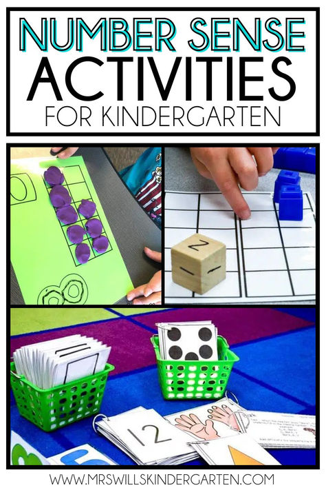 Are you looking for some fun and engaging number sense activities for kindergarten? Check out this post! I'm sharing my favorite kindergarten number sense activities that are perfect for practicing number identification, counting, subitizing, and more! Click here to take a closer look at these kindergarten number sense activity ideas. Number Building Activities, Senior Kindergarten Activities, Number Sense Games Kindergarten, Math Activity Kindergarten, Numbers Before And After Activities, Ways To Make 10 Activities, Counting To 5 Activities Kindergarten, Subitizing Activities For Kindergarten, Counting Activities For Kindergarten