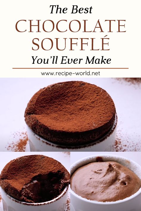 Chocolate Souffle Recipe, Rachel Khoo Recipes, Souffle Recipe, Mouthwatering Desserts, Warm Desserts, Fantastic Recipes, Souffle Recipes, Chocolate Souffle, Paul Hollywood