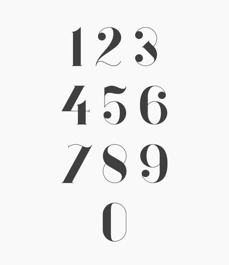 Fashion Logo Typography, Number Typography, Anthony James, Typographie Logo, Numbers Typography, Number Fonts, Typography Branding, Typeface Font, Hand Lettering Alphabet