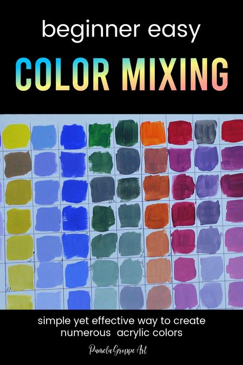 Mixing Paints Acrylics, Mixing Colors Chart Acrylic, Acrylic Painting Color Mixing Chart, Colour Mixing Chart Color Combinations, How To Mix Acrylic Paint Colors, Color Mixing Chart Acrylic Tutorials, Mixing Colors Chart, Mixing Paint Colors Acrylic, How To Mix Paint Colors