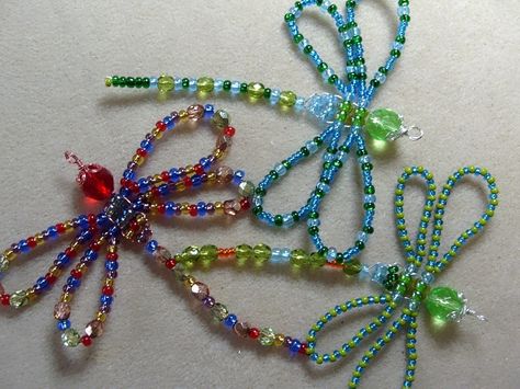 Beaded dragonflies Beaded Dragonflies, Crystal Suncatchers Diy, French Beading, Bead Animals, Beaded Dragonfly, Buy Bead, Bracelets Diy, Crystal Suncatchers, Polymer Clay Flowers