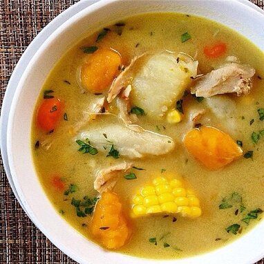 Caribbean Fish Soup Recipe | Allrecipes Jamaican Chicken Soup, Fish Head Soup, Caribbean Fish, Jamaican Chicken, Pumpkin Recipes Healthy, Jamaican Dishes, Fish Soup, Seafood Soup, Broth Recipes