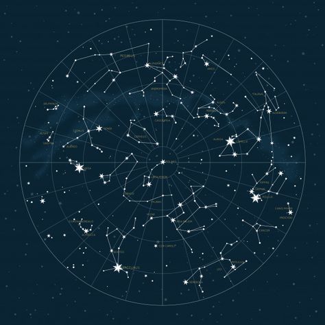 Northern hemisphere. star map of constel... | Premium Vector #Freepik #vector #star #space #galaxy #universe Map Of Constellations, Northern Hemisphere Constellations, Star Map Aesthetic, Universe Map, Constellations Map, Map Of The Stars, Ursa Major Constellation, Star Map Constellations, Ancient Astronomy