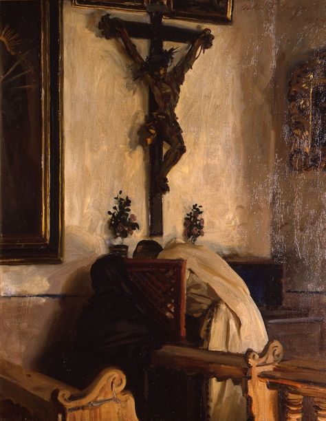 John Sargent, Roman Catholic Art, Catholic Artwork, The Confession, Catholic Pictures, Rennaissance Art, Catholic Images, Bride Of Christ, John Singer Sargent